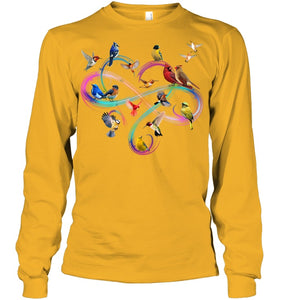 Bird Colorful Infinity Sign Unisex Long Sleeve