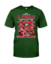 Load image into Gallery viewer, A Woman Loves Georgia Bulldogs Custom Tee Guys Tee