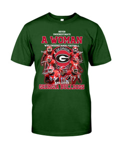 A Woman Loves Georgia Bulldogs Custom Tee Guys Tee