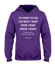Load image into Gallery viewer, Grumpy Old Man June Wife Black Quote T-Shirt Hoodie