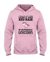 Load image into Gallery viewer, Redhead Unicorn Gift For Fans Funny T-Shirt Hoodie