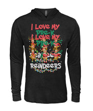 Load image into Gallery viewer, I Love My Pre-K Reindeers Christmas Tshirt Teacher Gifts Hoodie