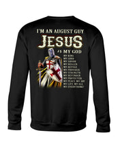 Load image into Gallery viewer, Jesus August My God Horoscope Black T-Shirt Sweatshirt