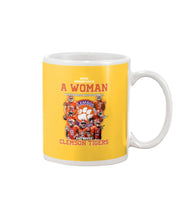 Load image into Gallery viewer, A Woman Loves Clemson Tigers Gift For Fans T-Shirt Mug