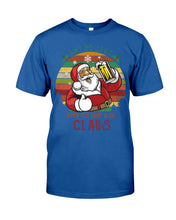 Load image into Gallery viewer, Santa Claus Beer Gift For Christmas Black T-Shirt Guys Tee
