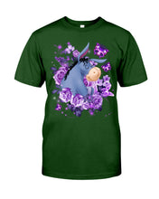 Load image into Gallery viewer, Donkey Loves Purple Flowers Custom T-Shirt Guys Tee