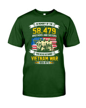 Load image into Gallery viewer, Vietnam Veteran 58.479 Vietnam War T-Shirt Guys Tee