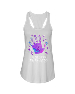 Alzheimers Awareness T-Shirt Ladies Flowy Tank