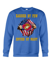 Load image into Gallery viewer, Earned By Few Envied By Many Black T-Shirt Sweatshirt