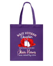 Load image into Gallery viewer, Wwii Veteran Daughter Their Heroes Basketweave Tote Bag