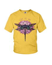 Load image into Gallery viewer, Let It Be Dragonfly Lotus Youth Tee
