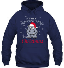 Load image into Gallery viewer, I Want A Hippopotamus For Christmas Shirt Hoodie