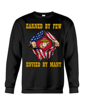 Load image into Gallery viewer, Earned By Few Envied By Many Black T-Shirt Sweatshirt