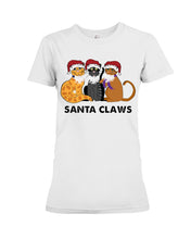 Load image into Gallery viewer, Santa Claws Funny Gift Christmas Gift For Cat Lovers Ladies Tee