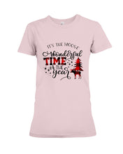 Load image into Gallery viewer, Funny Moose Wonderful Time Christmas Gift For Family Ladies Tee