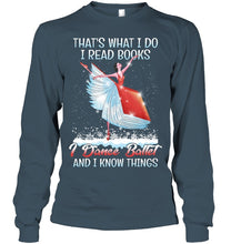 Load image into Gallery viewer, Girl Loves Reading Book And Dance Ballet Gift For Girls T-Shirt Unisex Long Sleeve