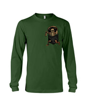 Load image into Gallery viewer, Scary Skeleton In Pocket Unisex Long Sleeve