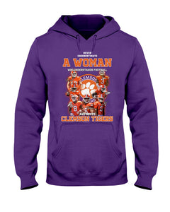 A Woman Loves Clemson Tigers Gift For Fans T-Shirt Hoodie