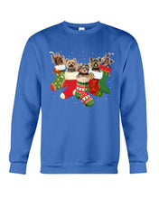 Load image into Gallery viewer, Yorkies In The Socks For Yorkie Lovers Christmas Gift Sweatshirt