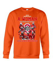 Load image into Gallery viewer, Woman Loves Ohio States Buckeyes American Football Ncaa 2019 T-Shirt Sweatshirt