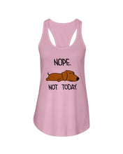 Load image into Gallery viewer, Dachshund Nope Not Today For Dachshunds Lovers Ladies Flowy Tank