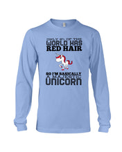 Load image into Gallery viewer, Redhead Unicorn Gift For Fans Funny T-Shirt Unisex Long Sleeve