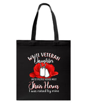 Load image into Gallery viewer, Wwii Veteran Daughter Their Heroes Basketweave Tote Bag
