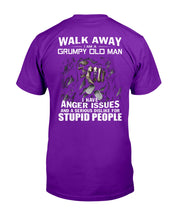 Load image into Gallery viewer, Grumpy Old Man Anger Issue For Stupid People Black T-Shirt Guys Tee