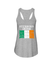 Load image into Gallery viewer, Stubborn Irish Flag Love Ireland Custom T-Shirt Ladies Flowy Tank