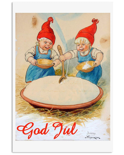 Cute Gnome God Jule Gift For Swedish Vertical Poster