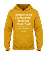 Load image into Gallery viewer, Grumpy Old Man July Wife Black Quote T-Shirt Hoodie