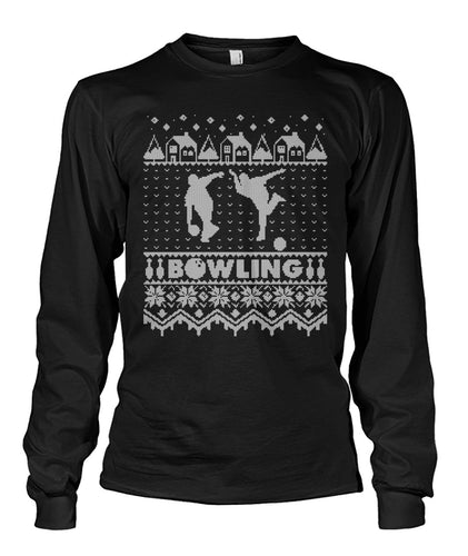 Bowling Christmas Ugly Unisex Long Sleeve