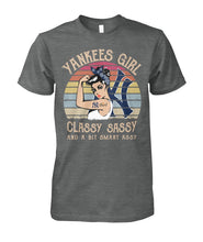 Load image into Gallery viewer, Yankees Girl Classy Sassy Funny Gift T-Shirt Guys Tee