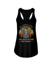 Load image into Gallery viewer, Elephant Be Kind Trending Quote Vintage T-Shirt Ladies Flowy Tank