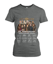 Load image into Gallery viewer, Outlander Tv Series 5 Years Anniversary 2014 - 2019 Autograph T-Shirt Ladies Tee