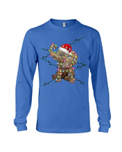 Load image into Gallery viewer, Elephant Color Light Christmas Gift Tee Unisex Long Sleeve