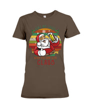 Load image into Gallery viewer, Santa Claus Beer Gift For Christmas Black T-Shirt Ladies Tee
