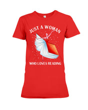 Load image into Gallery viewer, Just A Woman Loves Dancing And Reading Books Ladies Tee