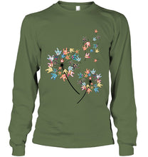 Load image into Gallery viewer, Sign Language - Dandelion Custom T-Shirt Unisex Long Sleeve