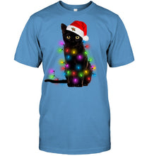 Load image into Gallery viewer, Cat Merry And Bright New Guys Tee
