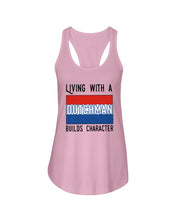 Load image into Gallery viewer, Dutch Man Builds Character Quote Trending Gift Ladies Flowy Tank