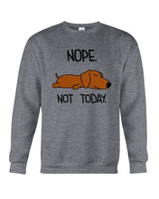 Load image into Gallery viewer, Dachshund Nope Not Today For Dachshunds Lovers Sweatshirt