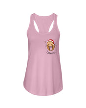 Load image into Gallery viewer, Pocket Slothmas Christmas Gift Funny T-Shirt Ladies Flowy Tank