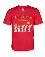 Load image into Gallery viewer, St Lucia Child Of Light God Jesus Christmas Gift Guys V-Neck