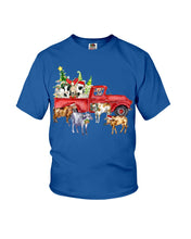 Load image into Gallery viewer, Merry Christmas In Town Cow Lovers Gift For Farmers Youth Tee