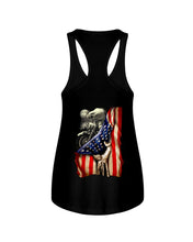 Load image into Gallery viewer, Biker Flag In Vain Gift For Bikers T-Shirt Ladies Flowy Tank