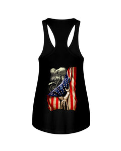 Biker Flag In Vain Gift For Bikers T-Shirt Ladies Flowy Tank