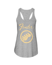 Load image into Gallery viewer, Guitar Lovers Fender Black T-Shirt Ladies Flowy Tank
