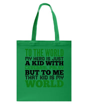 Load image into Gallery viewer, That Kid Is My World Great Gift For Children Family Basketweave Tote Bag