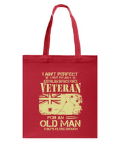 Load image into Gallery viewer, Veteran Australian Defence Force Gift For Grandpa Family Tee Basketweave Tote Bag